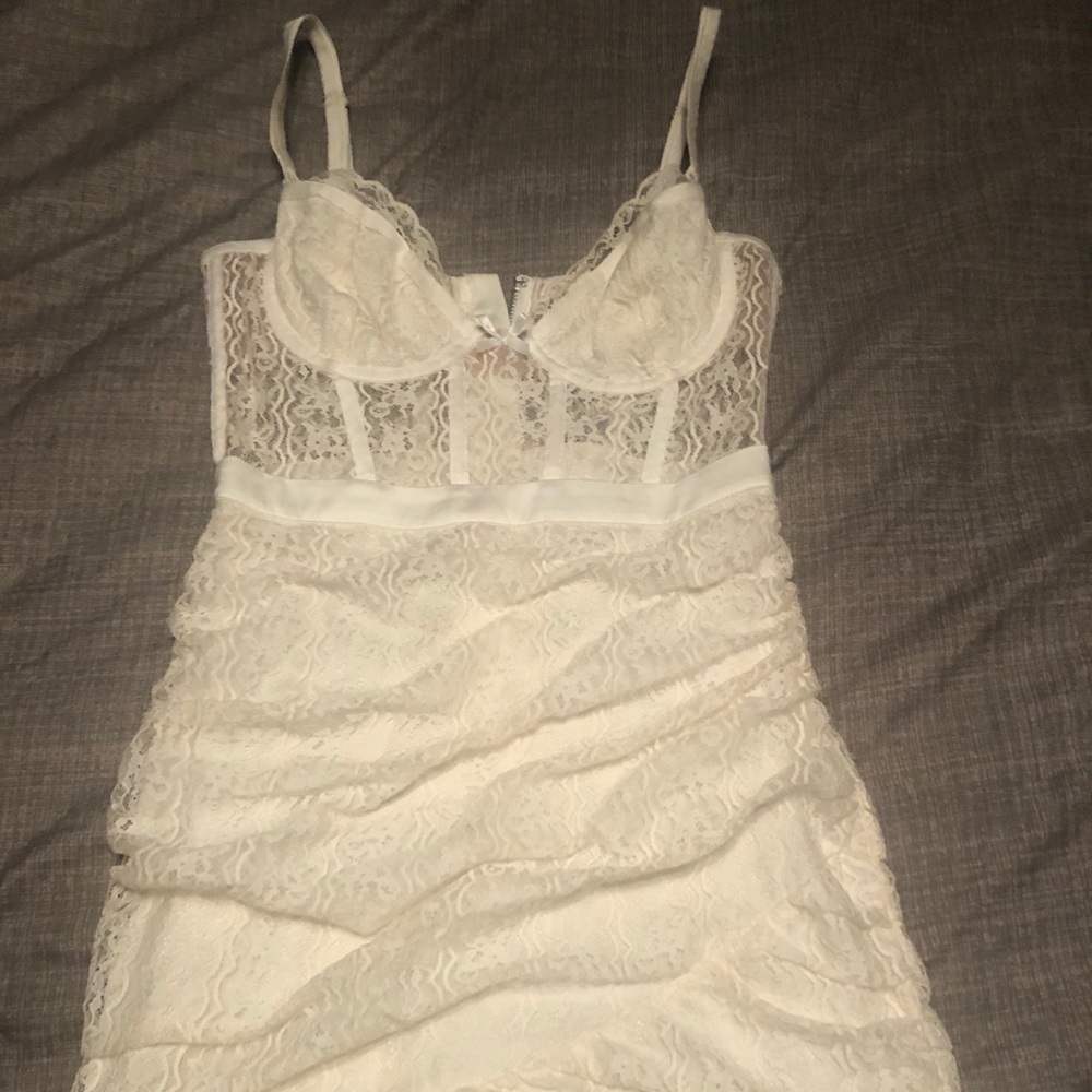 For love & lemons Carrie white lace dress : size XS